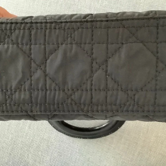 Auth Christian Dior Mini LADY DIOR Black & Gold vintage bag - Picture 9 of 12